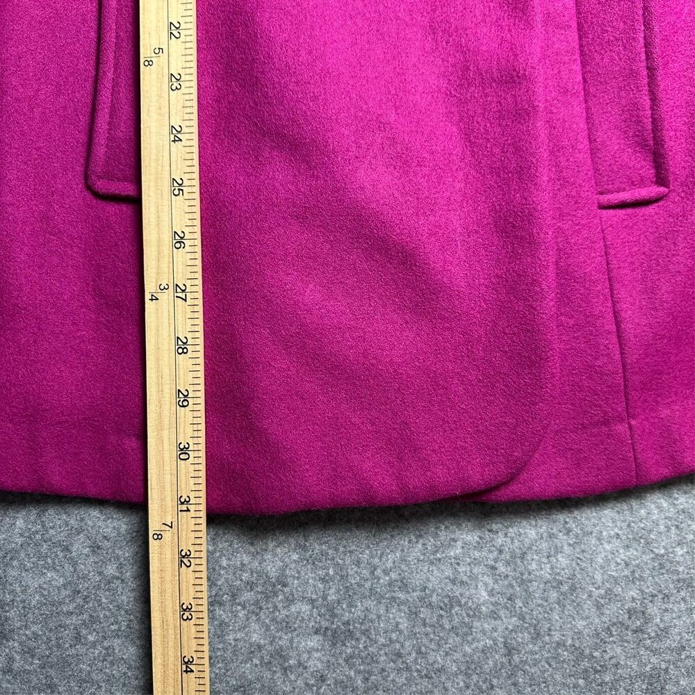 Green‎ With Envy Peacoat 1X Hot Pink Twee Barbiecore Coquette Mod Wool Blend - Picture 6 of 12